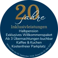 20 Jahre Jubiläumsangebot im Grand Hotel Binz mit Halbpension, exklusivem Willkommenspaket, Kaffee und Kuchen sowie kostenfreiem Parkplatz.